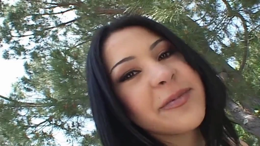 Skinny girl gags on massive black cocks to a mouth cumshot