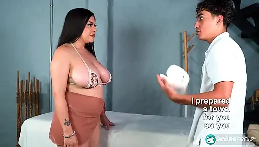 An Oily Rubdown for Curvy Andrea Busty