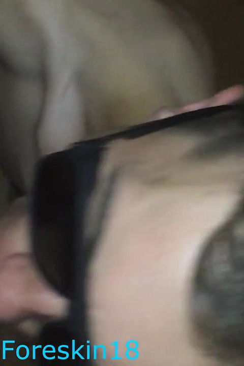 I pour thick white sperm on the young agent's glasses and on his face!