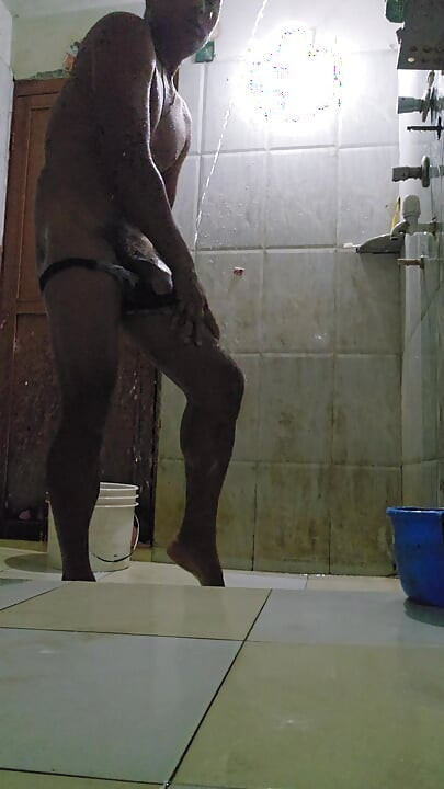 I made a video for you of me taking a shower with my big cock