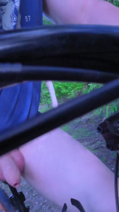 Thrilling moment from "Straight guy flashes his dick on short skirt bike ride."