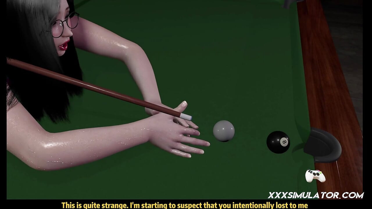 She Plays Billiards, Then Gets Her Pussy Creamed in POV