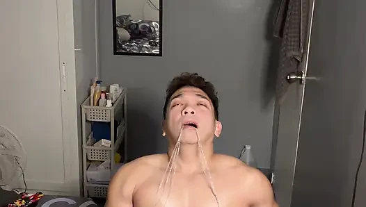 BDSM Pinoy Muscle Twink Nipple Play Cumshot