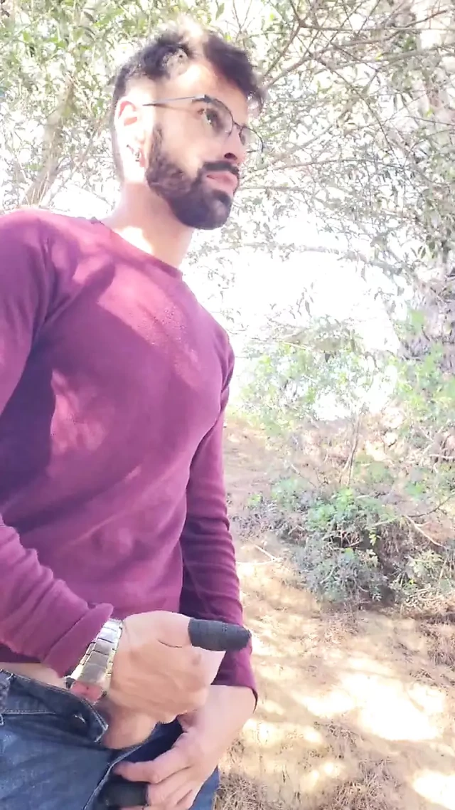Cumshot in public