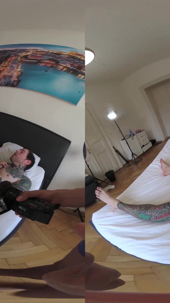 Captivating moment from "Katarina Rina - Tan Teenager W Massive Ass Cannot Stop Cumming In Monster Cock Threesome - Vr Part"