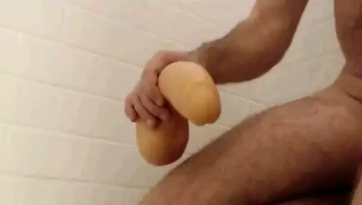 cei, sağma horoz içine cam, yalama Cum gelen dildo