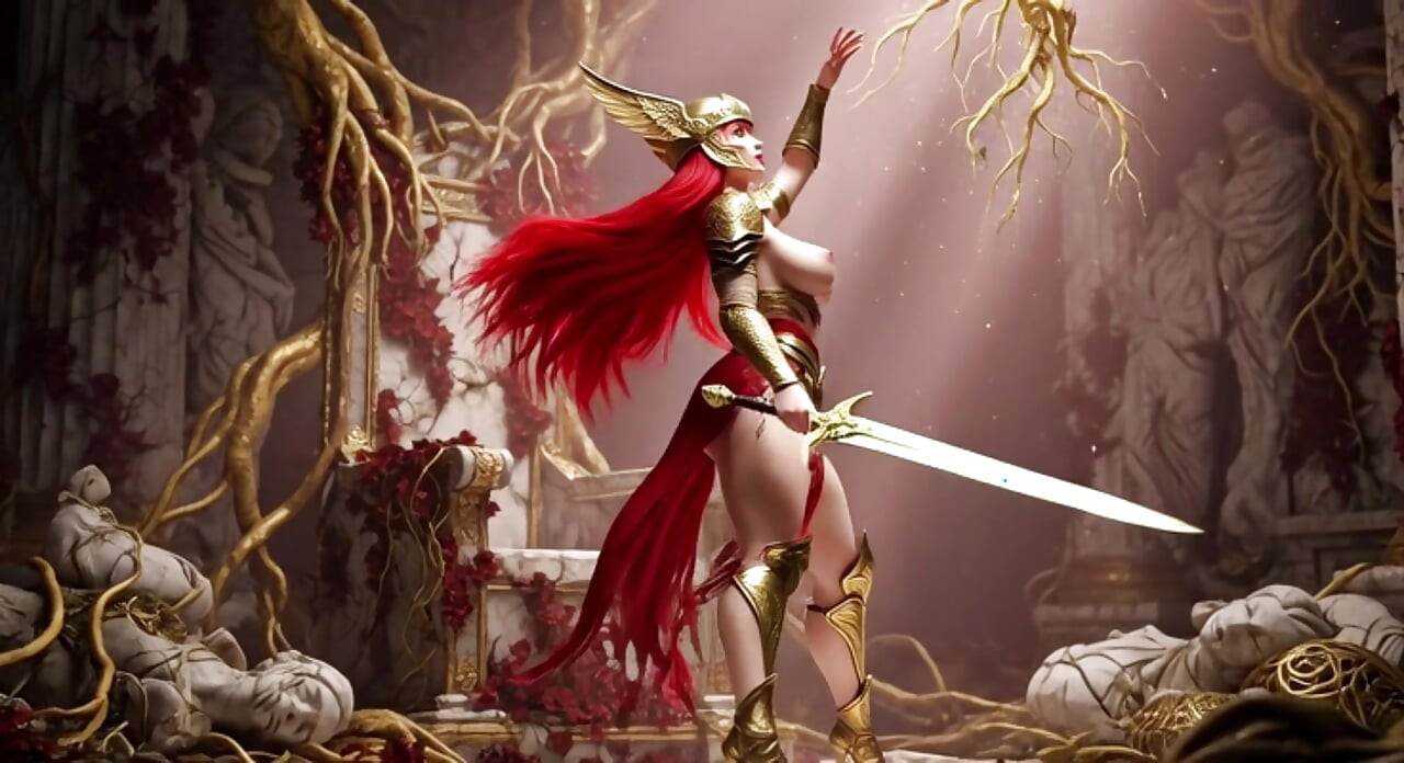Malenia Blade of Miquella Sensual Throne Routine in Decayed Elphael with Revealing Armor and Provocative Poses