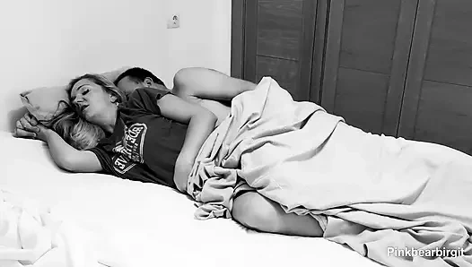 Midnight MILF Trying to Stay Quiet Don’t Wake the Roommate