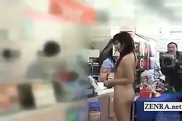 Altyazılı aşırı japon kamu çıplaklık alışveriş çılgınlığı