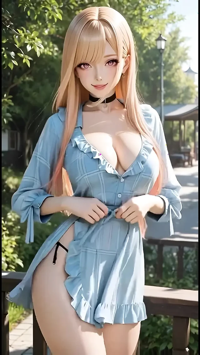 Marin Kitagawa Erotic Tease - Black Lingerie Sailor Uniform and Bikini