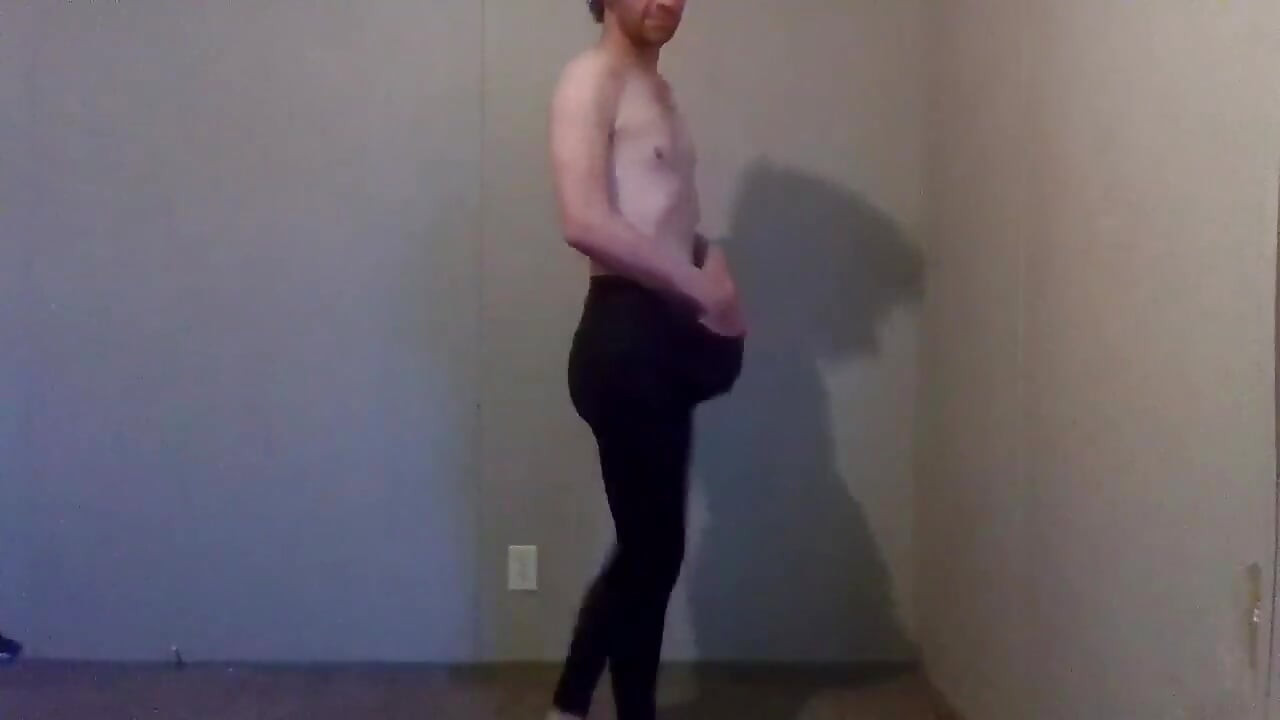 Trying Clothes on Dressing and Undressing - Black Jeggings Part 7