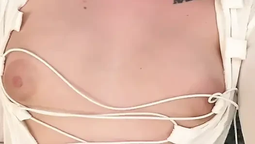 A student jerks off her tight pussy for a test for the teacher's camera