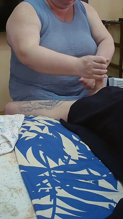 blowjob and dick jerking from a neighbor | Clip 1