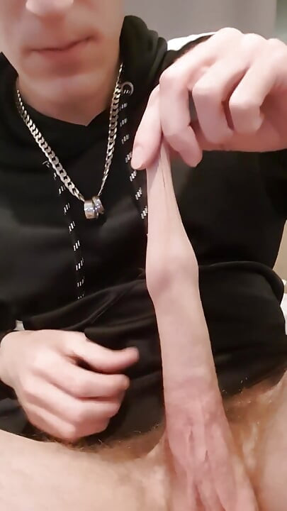 Young Looking Horny Twink Home Alone with Massive Floppy Cock