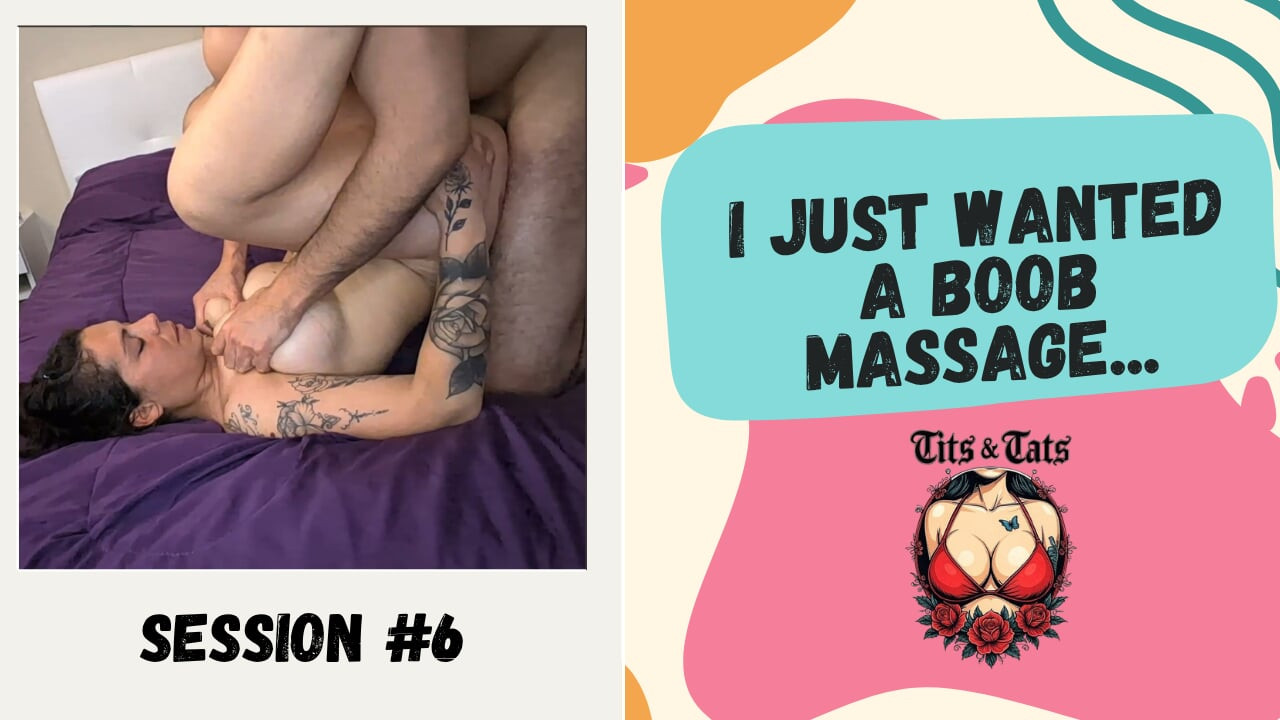 Massagem nos seios com óleo se transforma em sexo hardcore!