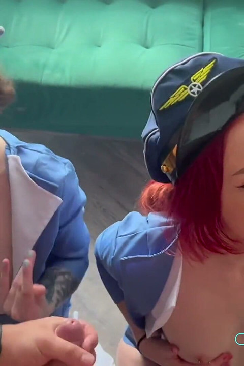 Air Hostess Gangbang