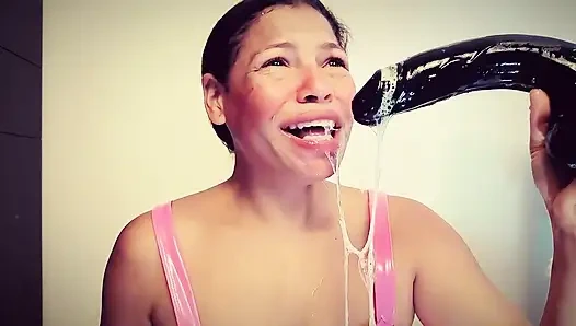 Fishing Throat I Destroy My Throat with Toys up to My Balls