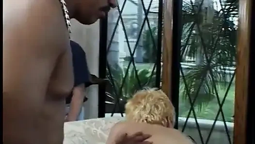 Stupid Hubby Was Allowed to Drop His Load on Face of His Wife Topanga Clark After She Had Been Fucked From Both Sides