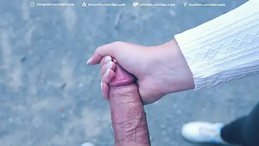 Otoparkta elle muamele çıldırdı: ıslak ve özensiz elle muamele büyük meme boşalmasına yol açıyor