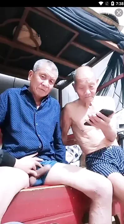 Chinese old men fucking at home