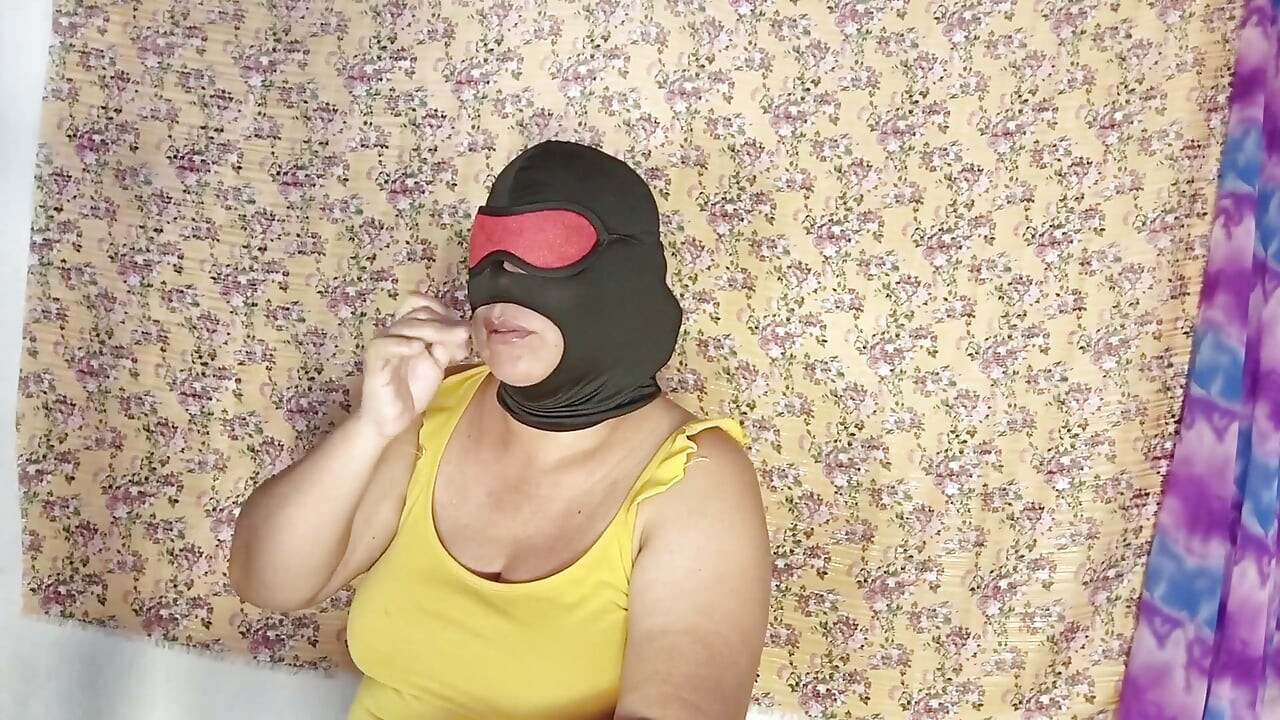 Curvy Mature Desi Blindfolded Sucks Cock Hard Then Anal