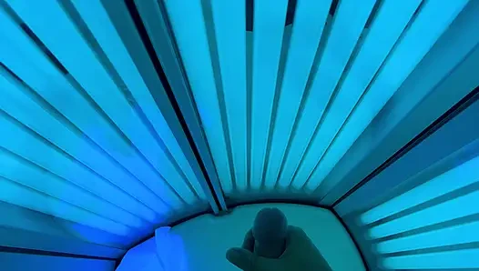 Couple Fucking Hard in Public Solarium Tanning Cabin - Risky Public Sex with People Around FULL VIDEO