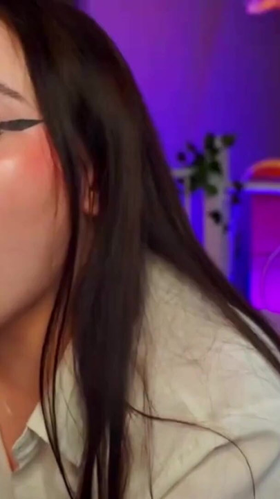 Cute babe gives a deep slobbery blowjob and plays with her wet pussy | Clip 1