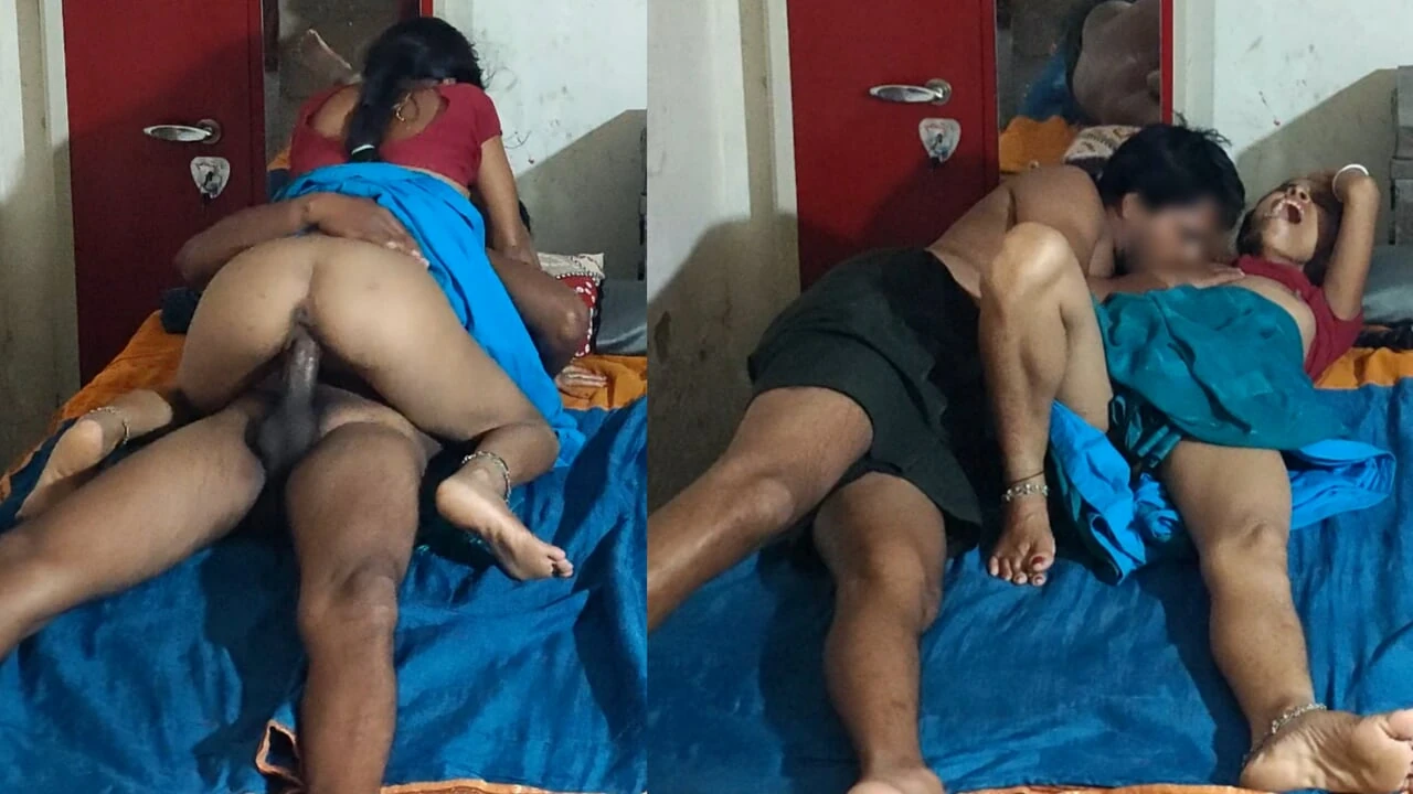 Desi indian village bhabhi first time meet with her Step brother.