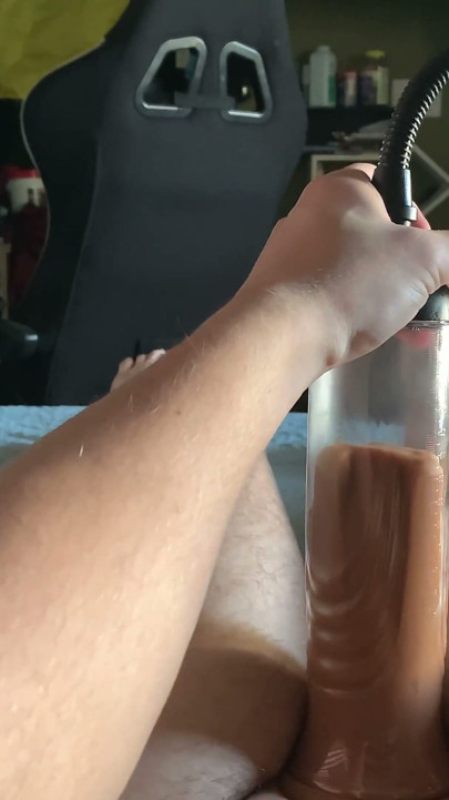 Playing with My New Penis Pump