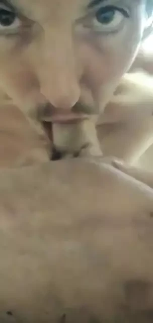 Self sucking my tiny little dick