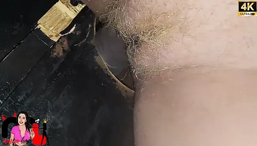 I couldn't resist the hot black cock and ended up giving my ass in front of the cuckold!
