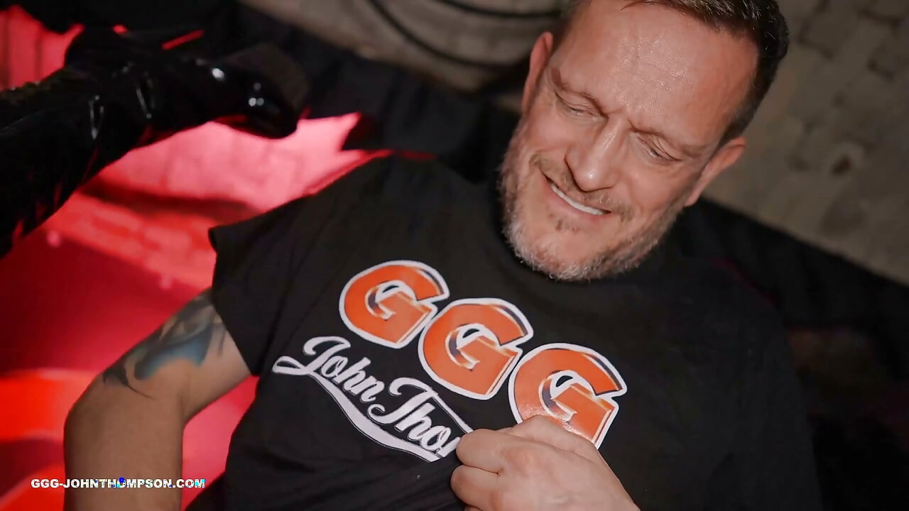 GGG John Thompson - Latex Blonde Destroyed in GGG Gangbang