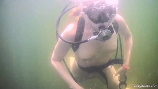 Vicky Devika фетиш с подводным фетишем, подборка