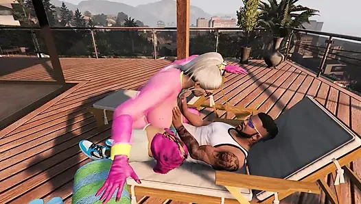 GTA V Franklin Clinton x Premium Pink Boots Lady (3D Animation) (FULL)