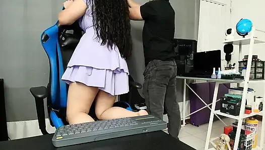 My sexy boss makes my cock very hard
