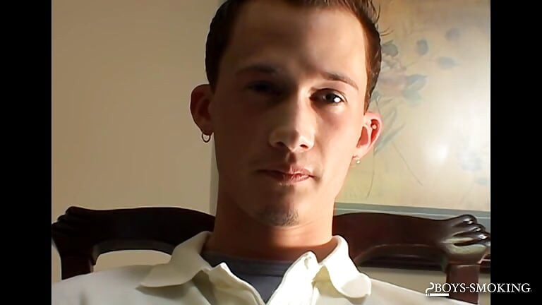 BoysSmoking: Braden Spence Lights Smoke And Toys His Tight Bum