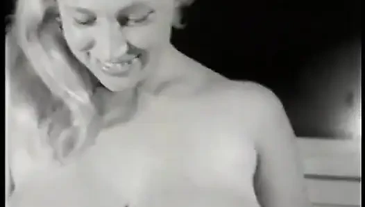 Vintage Busty Beauty Virginia Bell Bends Over Bends Over TV Showing Her Big Tight Breasts for You