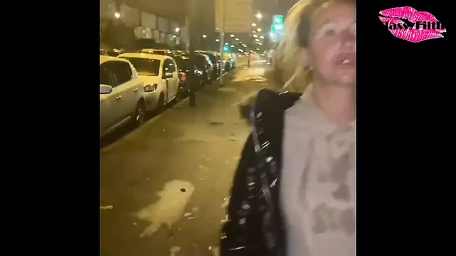 Walking down the street with cum all over my face