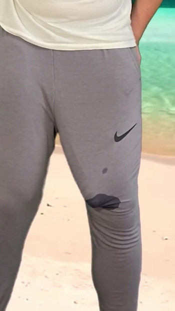 Powerful moment from "Monster cock hands free cumshot on public beach"