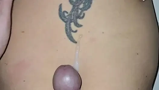 Close up pussy fuck and 2 pullout hands free cumshots