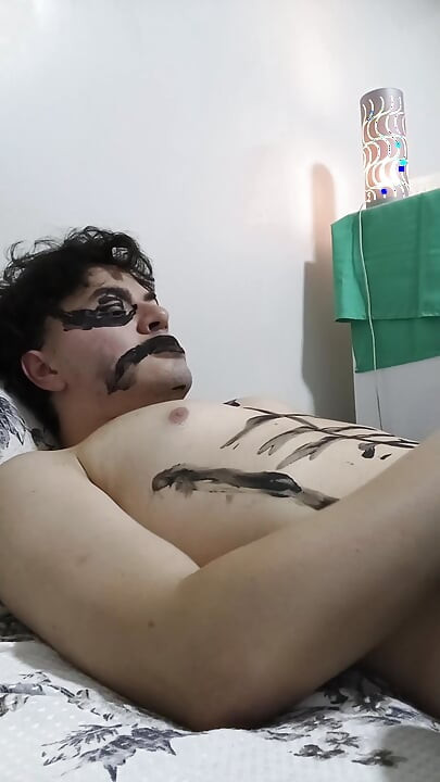 gay femboy sexy lingerie with cum shower