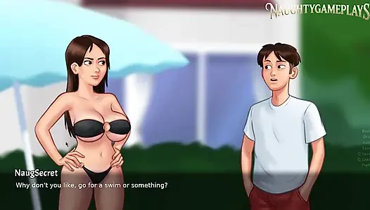 Sarapan berubah menjadi seks dengan air mani di pantatnya - summertime saga 43 oleh darkcookie - 3d game
