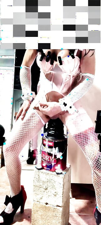 Fofa transsexual muito agradável novo brinquedo para jogar anal sexy lingerie