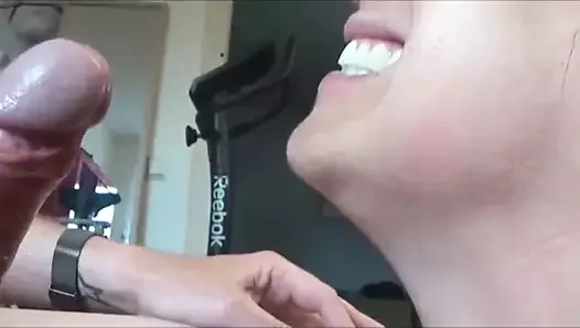 sucking the cum out