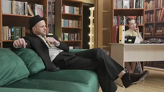 nympho secretary babe destroyed by her boss