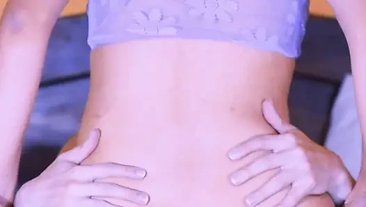 Stepsister seduces her stepbrother and jumps on his hard cock