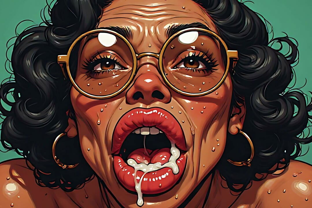 Labios grandes y amante del arte