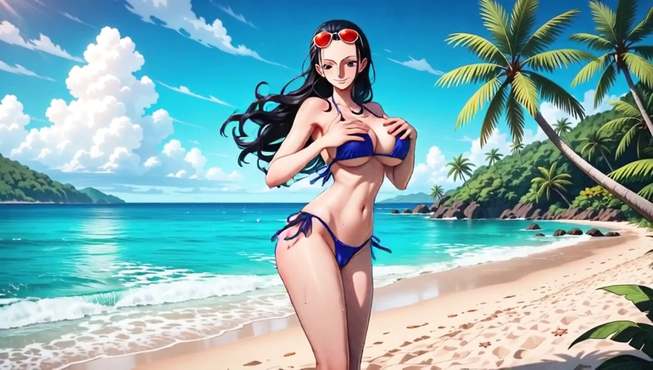 One Piece Babes - One Piece female characters dancing in bikini topless and nude