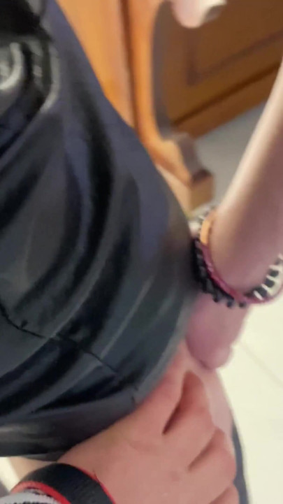 The master leads his BDSM slut on a leash before fucking her with his fist | Clip 1