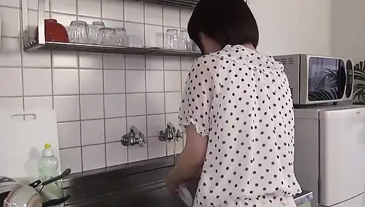 Busty Oriental Girls Scene-3 Busty Japanese Housewife Enjoys Hard Fucking in the Kitchen